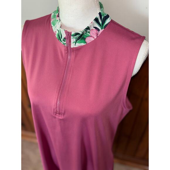 Womens Tommy Bahama Golf Tennis Resort Style Dress Mauve Pink 1/4 Zip Size‎ XL - Picture 3 of 9